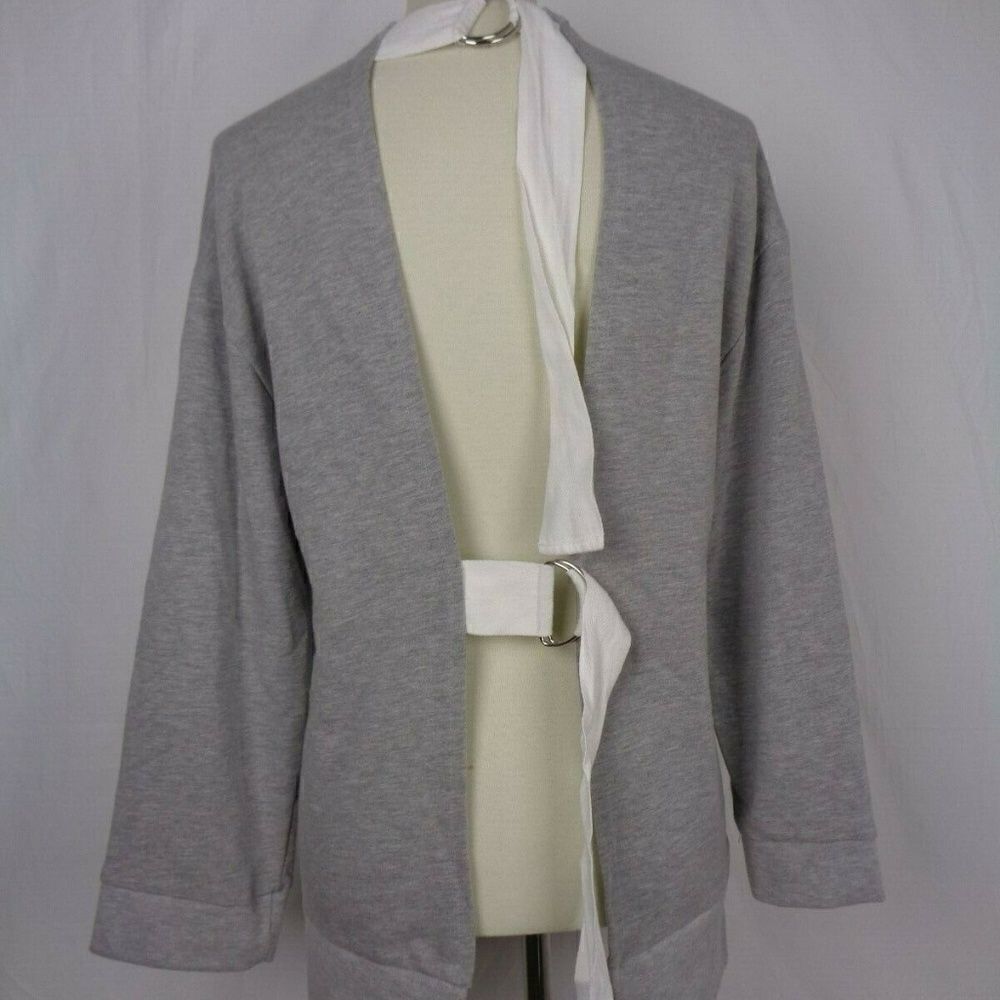 Errant Womens Sweater Size Medium Gray Open Back - Picture 2 of 4